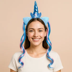 Accessoire Cheveux Licorne Femme Bleu