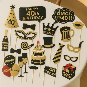 Accessoires Photo 40 Ans Doré