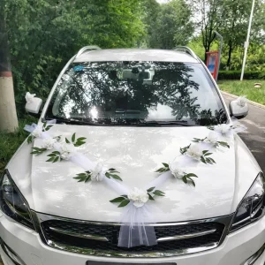 Ruban à Fleurs Voiture Mariage Elégant