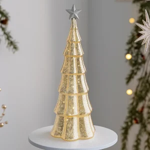 Sapin en Verre Décoratif Lumineux