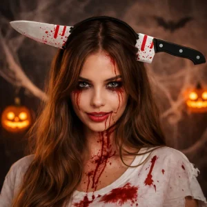 Serre-Tête Effet Couteau Halloween
