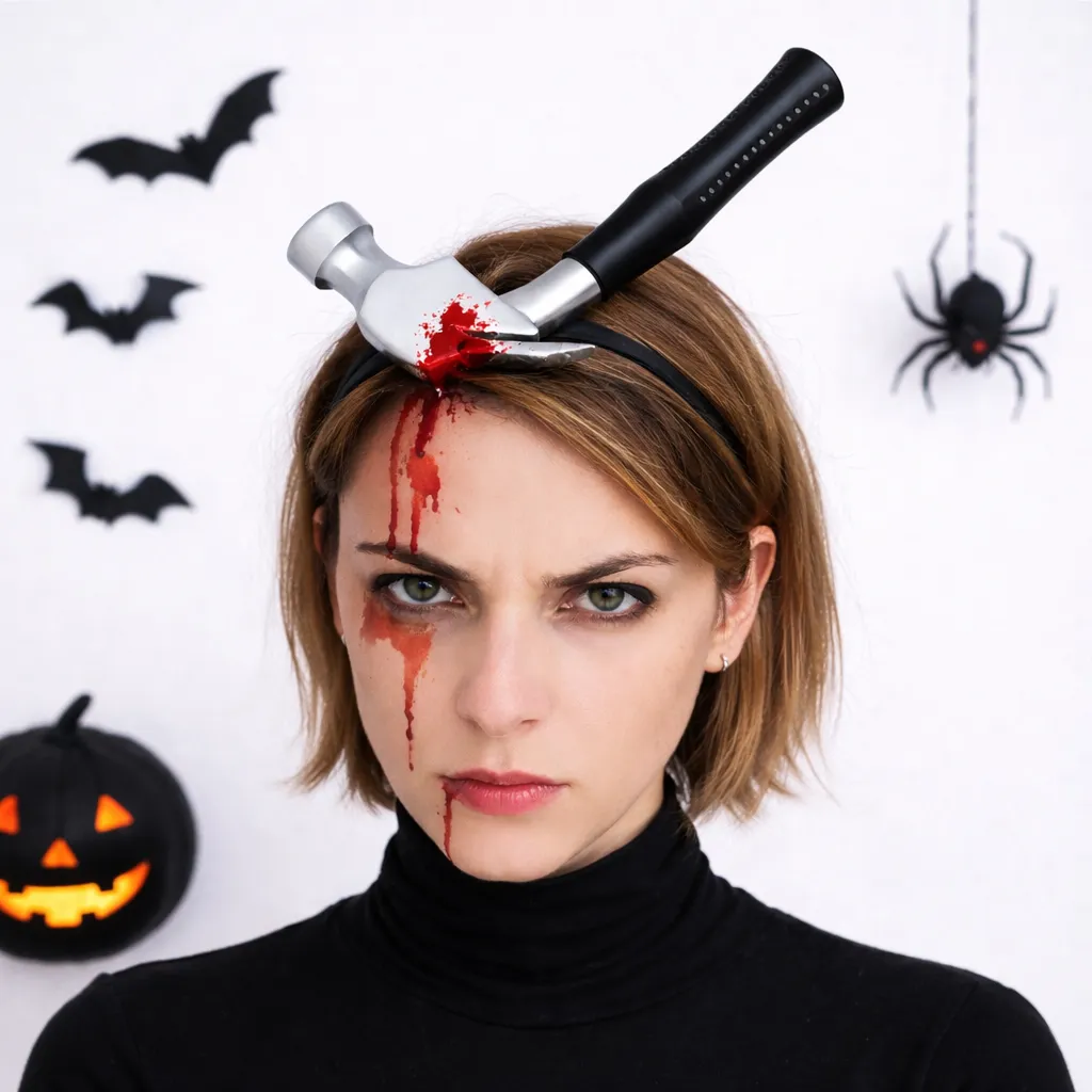 Serre-Tête Marteau Réaliste Halloween – Image 2