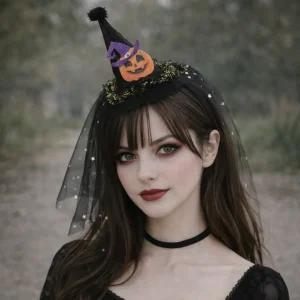 Serre-tête Chapeau Sorcière à Voile