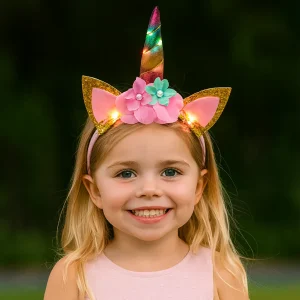 Serre-tête Licorne Fille Multicolore Led