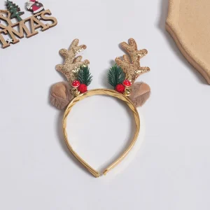 Serre-tête Noël Doré Pailleté