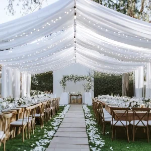 Voilage Blanc Plafond Mariage